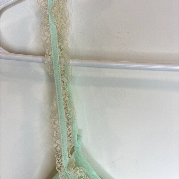 Victoria's Secret Mini Nightie Sz S Babydoll Lace Coquette Cottagecore Green - Picture 6 of 9